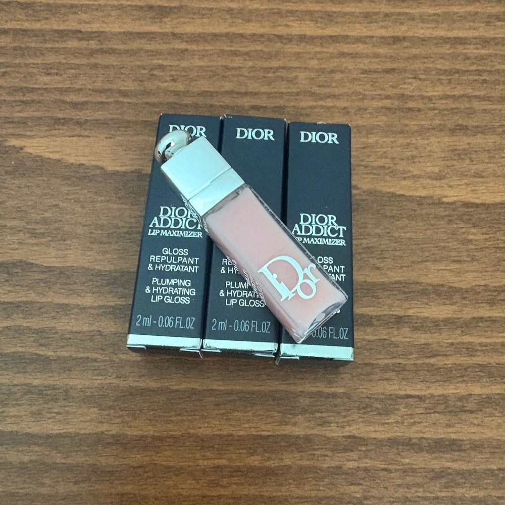 NEW IN BOX Set of 3 - Mini Dior Pink Lip Gloss (2 ml/ 0.06 fl)